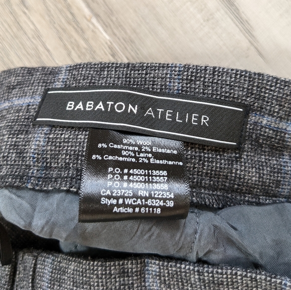 Babaton Atelier Plaid Wool Cashmere Blend Pant - Picture 8 of 8